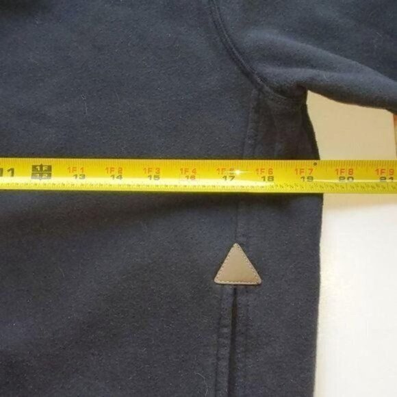 Lee Han Ton Sz. M Black Pullover Kangaroo Pockets Cinched Neck Sweatshirt - Picture 5 of 10